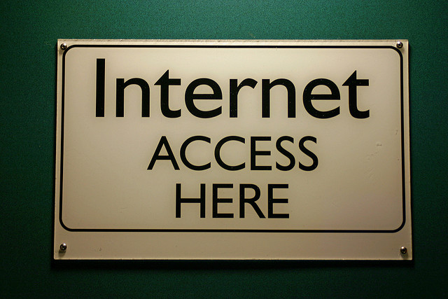 Internet Access Here Sign - credits to Steve Rhode